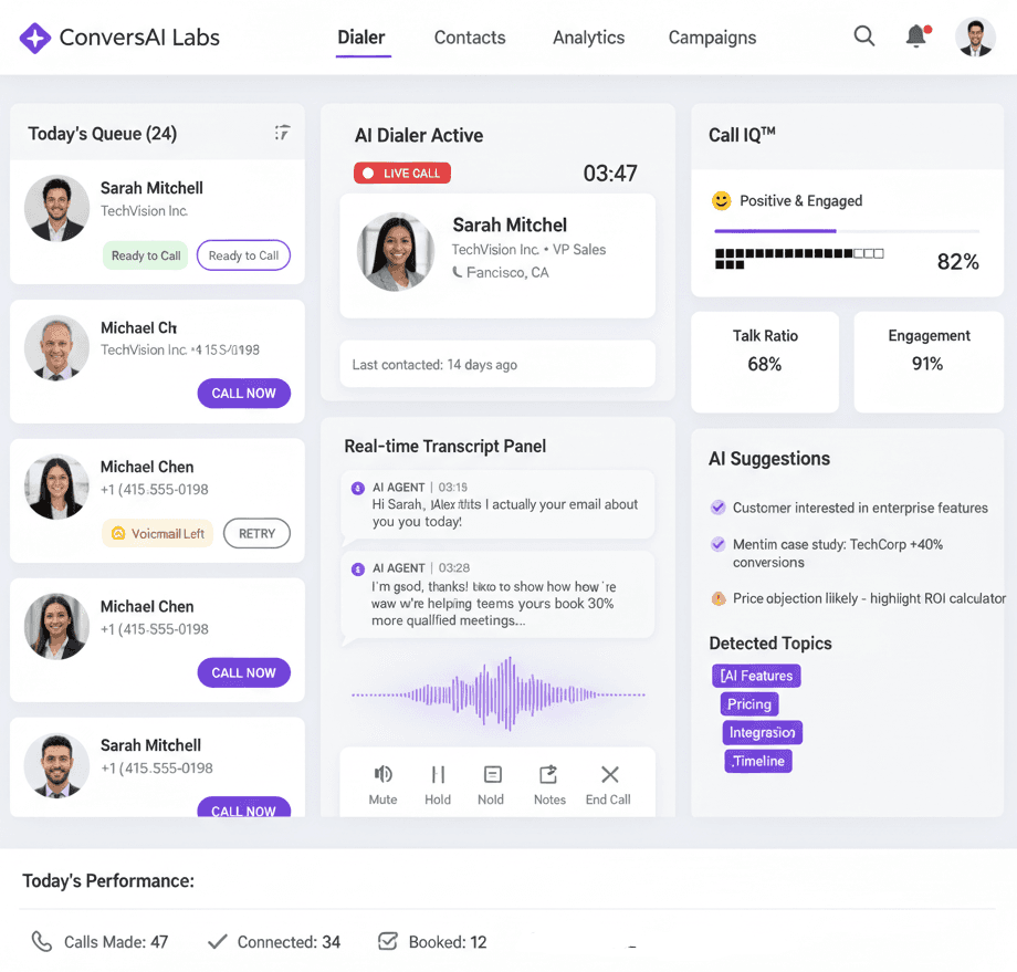AI Voice Booking Dashboard
